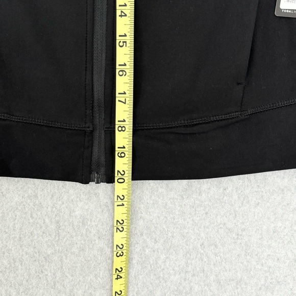 Yogalicious Lux Jacket Womens Large Black Full Zip Yoga Athletic Thumb Holes - Picture 15 of 16